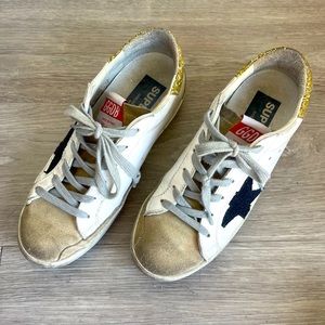 Golden Goose Golden Goose Superstar Sneakers In White Suede And Leather